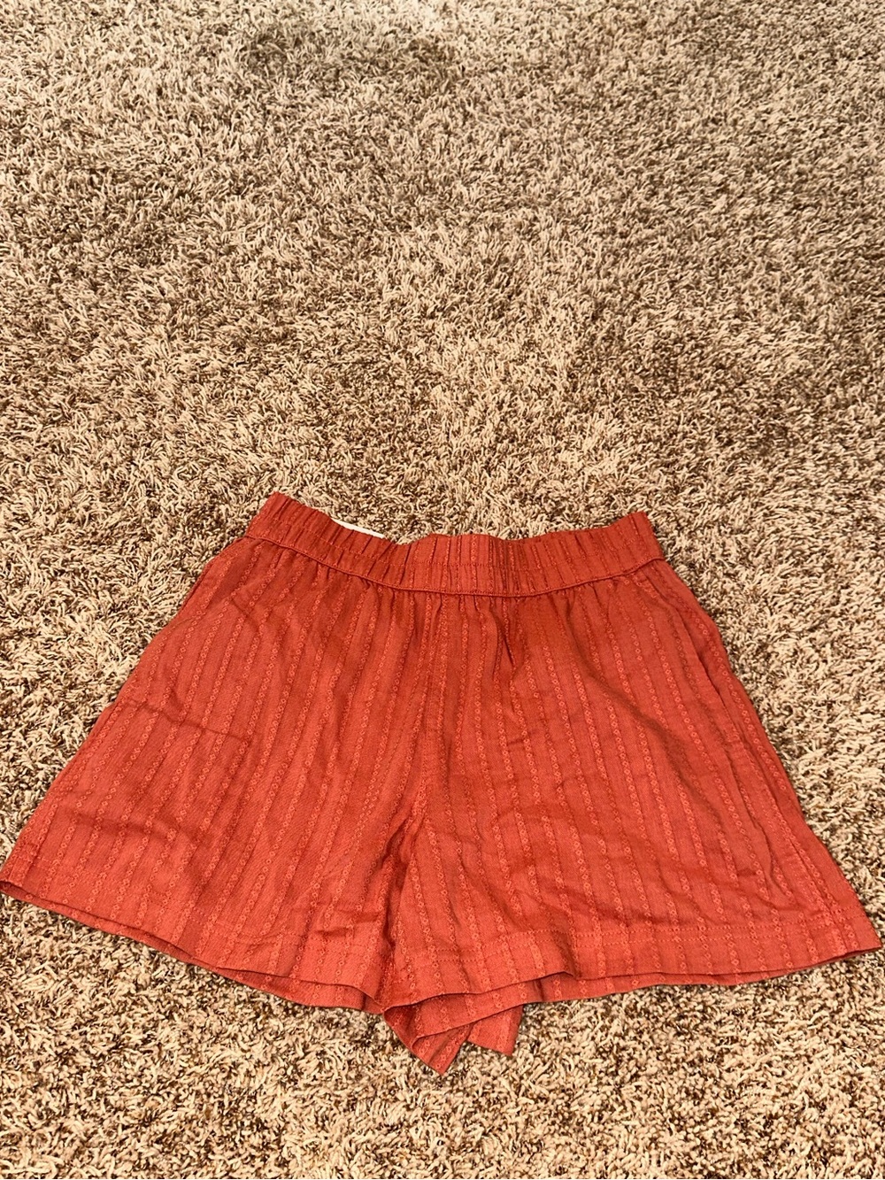 Women's Coral Elastic-Waist Shorts- Brand New
